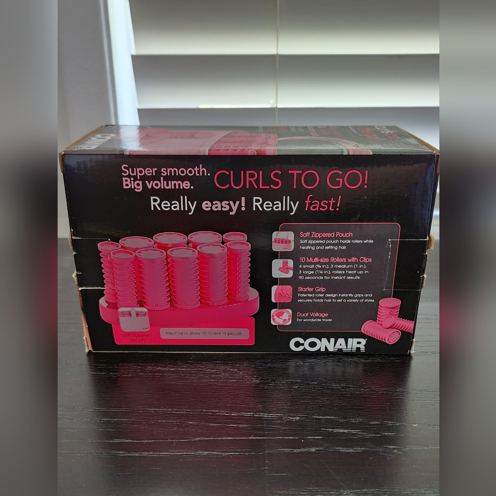 Conair Pink Heated Travel Hair Rollers with‎ Travel Case NWT - Picture 2 of 3